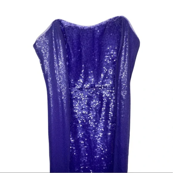 Aidan by Aidan Mattox Strapless Sequin Formal Gown - Picture 3 of 12